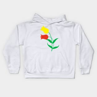 Red and yellow tulips Kids Hoodie